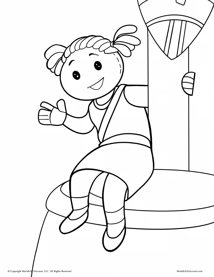 Baby Princess magical doll coloring page