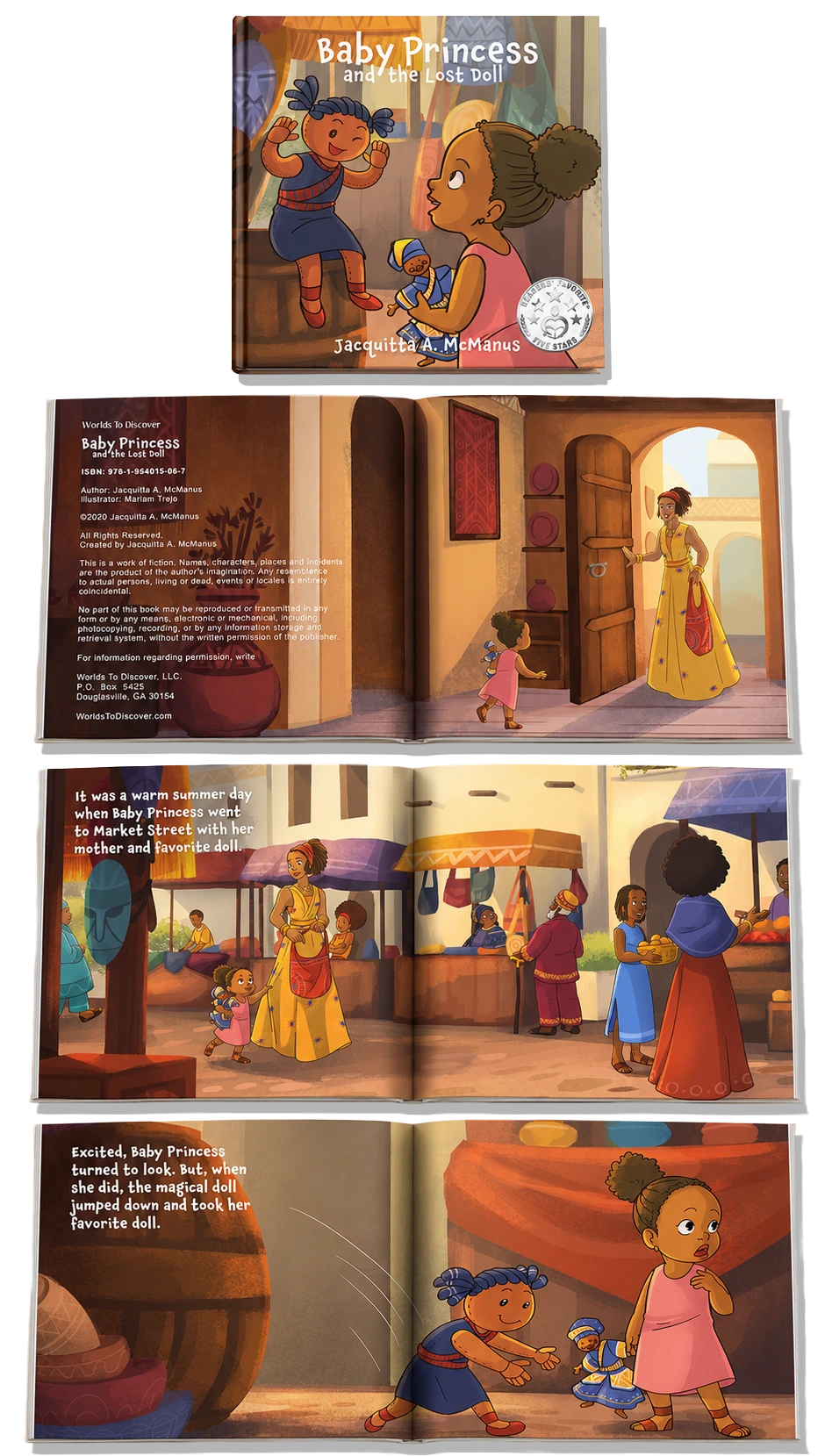 Baby Princess and the Lost Doll illustrated interior spread designed for young readers