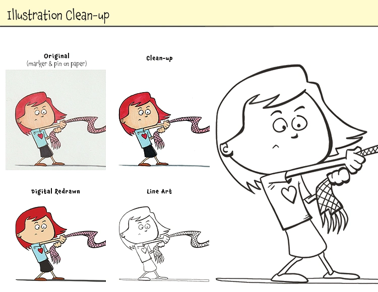 Illustration work and artwork preparation