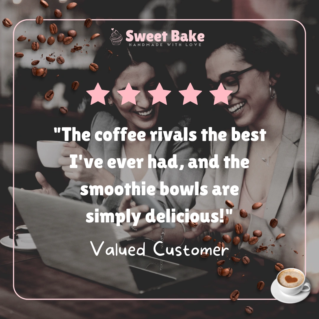 Sweet Bake social media design: Customer Review